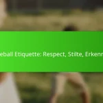 Baseball Etiquette: Respect, Stilte, Erkenning