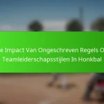 De Impact Van Ongeschreven Regels Op Teamleiderschapsstijlen In Honkbal
