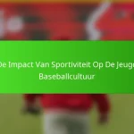 De Impact Van Sportiviteit Op De Jeugd Baseballcultuur