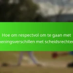 Hoe om respectvol om te gaan met meningsverschillen met scheidsrechters