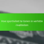Hoe sportiviteit te tonen in verhitte rivaliteiten