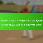 Navigeren door de ongeschreven dynamiek van de integratie van nieuwe spelers