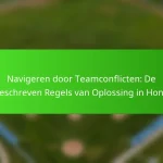 Navigeren door Teamconflicten: De Ongeschreven Regels van Oplossing in Honkbal