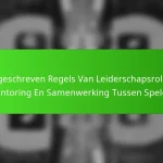 Ongeschreven Regels Van Leiderschapsrollen, Mentoring En Samenwerking Tussen Spelers