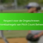 Respect voor de Ongeschreven Honkbalregels van Pitch Count Beheer